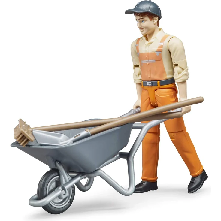 bruder 62130 Fahrzeug Figurenset Kommunalarbeiter mit Zubehör - Preisvergleich – Bild 4