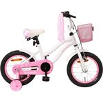 AMIGO Flower, Mädchen - Fahrrad, 14 Zoll, weiß