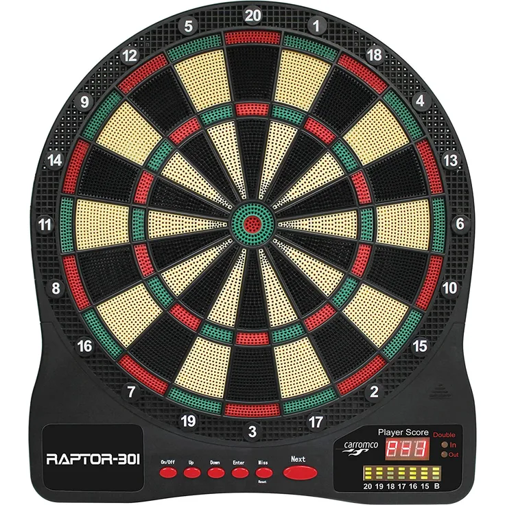 Raptor-301 elektronische Dartscheibe, 4-Loch | Carromco