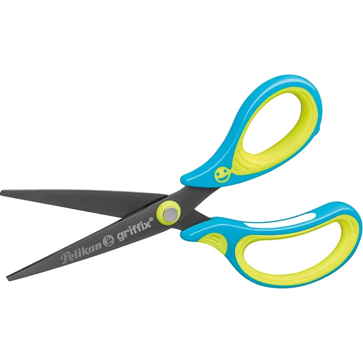 Pelikan Griffix® Schulschere Neon Fresh Blue für Rechtshänder spitz – Bild 2