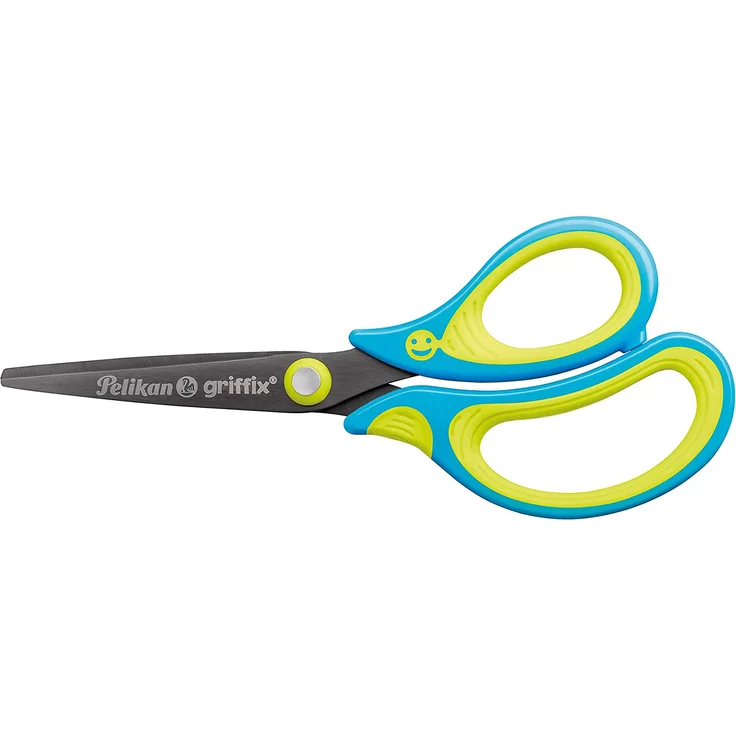 Pelikan Griffix® Schulschere Neon Fresh Blue für Rechtshänder spitz – Bild 1