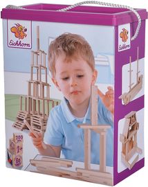 Eichhorn Holzbaukasten, Holzsteine inkl. Vorlagen, Buchenholz 200-teilig