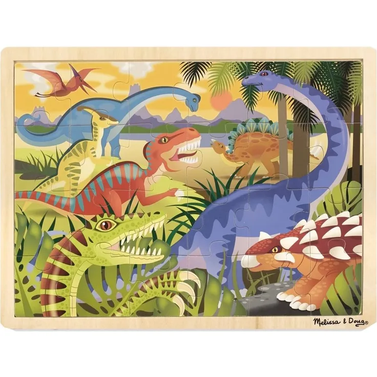 Melissa & Doug Holzpuzzle - Dinosaurier (24 Teile)