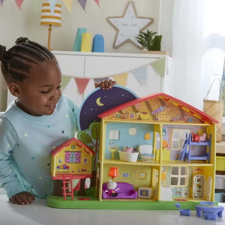 Peppa Pig Peppa’s Adventures Peppas Tag- und Nacht-Haus, Vorschulspielzeug, Sprache, Licht und Geräusche, ab 3 Jahren, ENGLISCHE VERSION – Bild 9