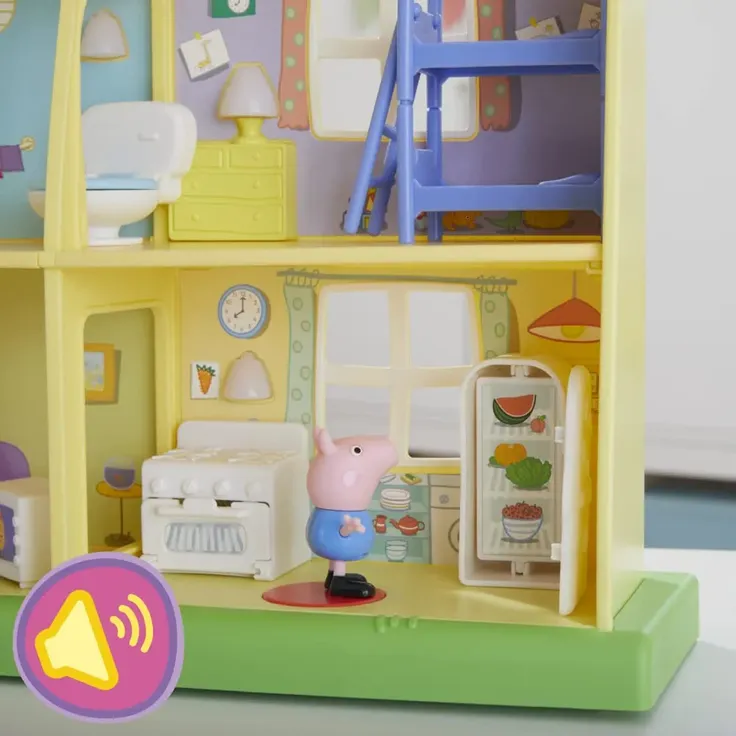 Peppa Pig Peppa’s Adventures Peppas Tag- und Nacht-Haus, Vorschulspielzeug, Sprache, Licht und Geräusche, ab 3 Jahren, ENGLISCHE VERSION – Bild 5