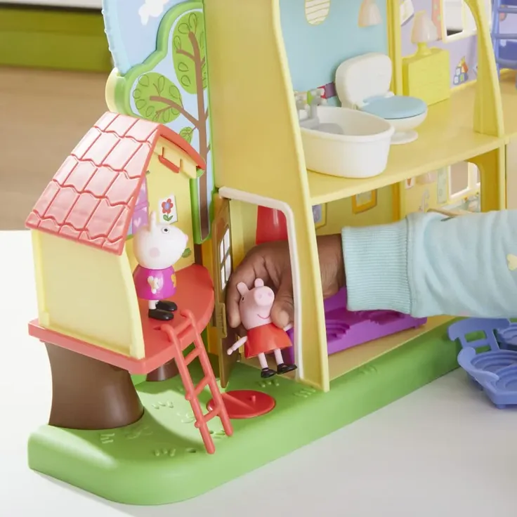 Peppa Pig Peppa’s Adventures Peppas Tag- und Nacht-Haus, Vorschulspielzeug, Sprache, Licht und Geräusche, ab 3 Jahren, ENGLISCHE VERSION – Bild 4