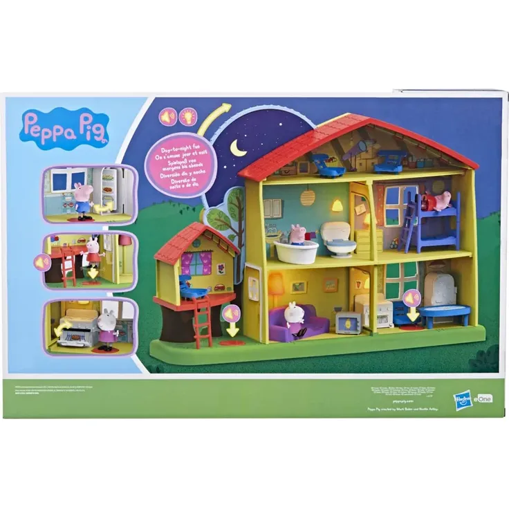 Peppa Pig Peppa’s Adventures Peppas Tag- und Nacht-Haus, Vorschulspielzeug, Sprache, Licht und Geräusche, ab 3 Jahren, ENGLISCHE VERSION – Bild 10
