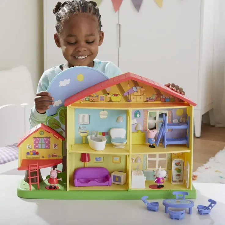 Peppa Pig Peppa’s Adventures Peppas Tag- und Nacht-Haus, Vorschulspielzeug, Sprache, Licht und Geräusche, ab 3 Jahren, ENGLISCHE VERSION – Bild 8