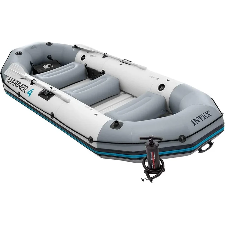 Intex Boot 'Mariner 4' Schlauchboot-Set, inkl. Alu-Paddel, Pumpe, bis 400kg, 328x145x48cm (LxBxH) – Bild 1