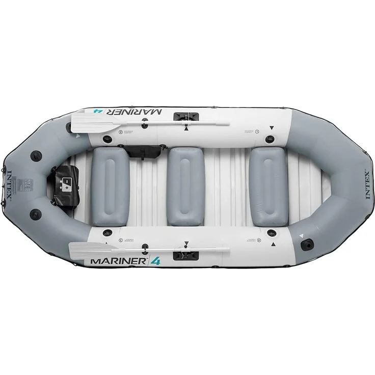 Intex Boot 'Mariner 4' Schlauchboot-Set, inkl. Alu-Paddel, Pumpe, bis 400kg, 328x145x48cm (LxBxH) – Bild 2