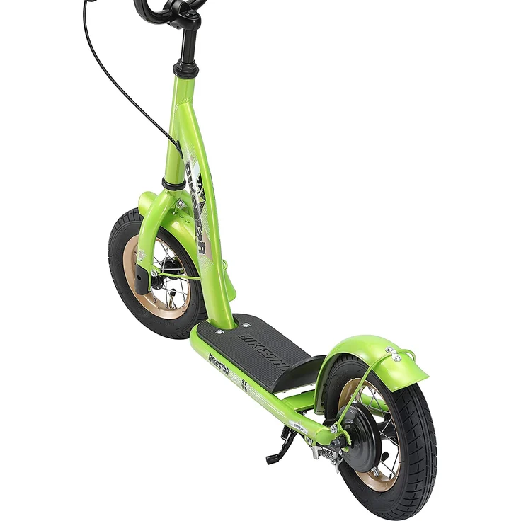 BIKESTAR Roller Kinderroller Tretroller Kickscooter mit Luftreifen für Jungen und Mädchen ab 4-5 Jahre ★ 10 Zoll Classic Kinder Scooter ★ Grün – Bild 6