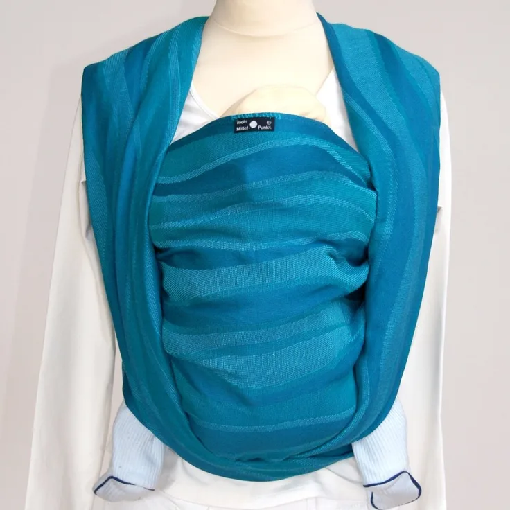 Didymos 447005 Babytragetuch, Modell Wellen acqua, Größe 5
