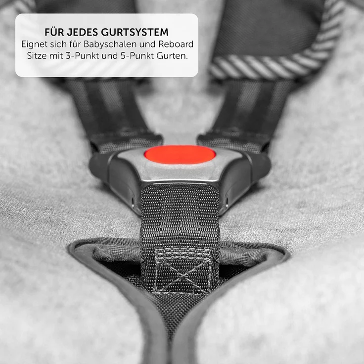 Zamboo Komfort Sitzauflage für Babyschale & Reboarder (passend für Maxi-Cosi, Cybex, Römer) - Atmungsaktive Sommer Sitzeinlage gegen Schwitzen, schont den Kindersitz Bezug - Grau – Bild 6