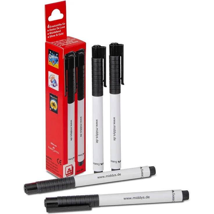 Ersatzstifte für Qwixx DeLuxe, Würfelland und Silver & Gold (4 Stifte)