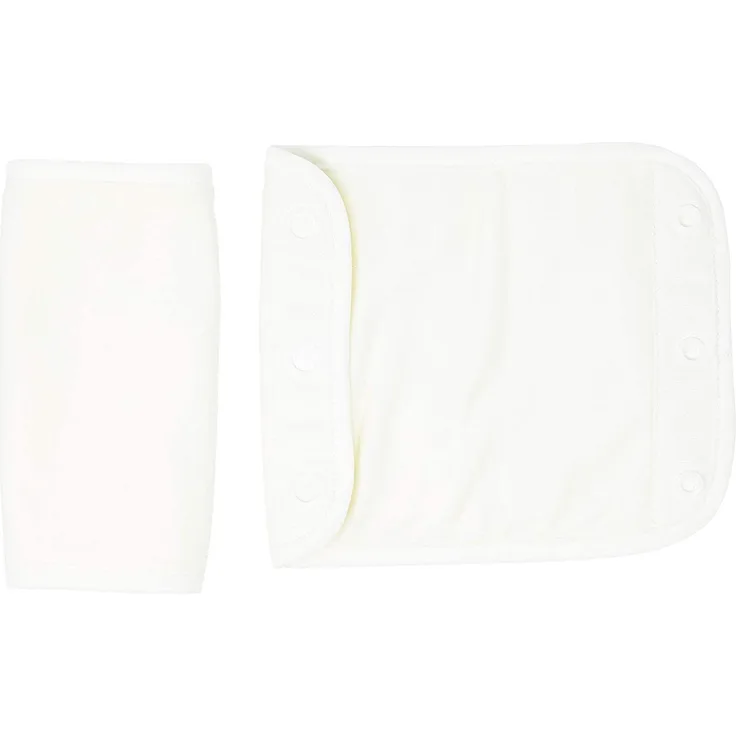 Ergobaby Beiß-Pad Schultergurtschoner Lätzchen für Babytragen, 2 Stück Teething Pad Baumwolle Saugfähig, Natural