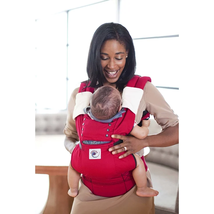 Ergobaby Beiß-Pad Schultergurtschoner Lätzchen für Babytragen, 2 Stück Teething Pad Baumwolle Saugfähig, Natural – Bild 3