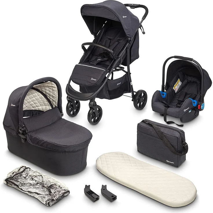 MICA - Kinderwagen Style 3 in 1 - schwarz – Bild 1