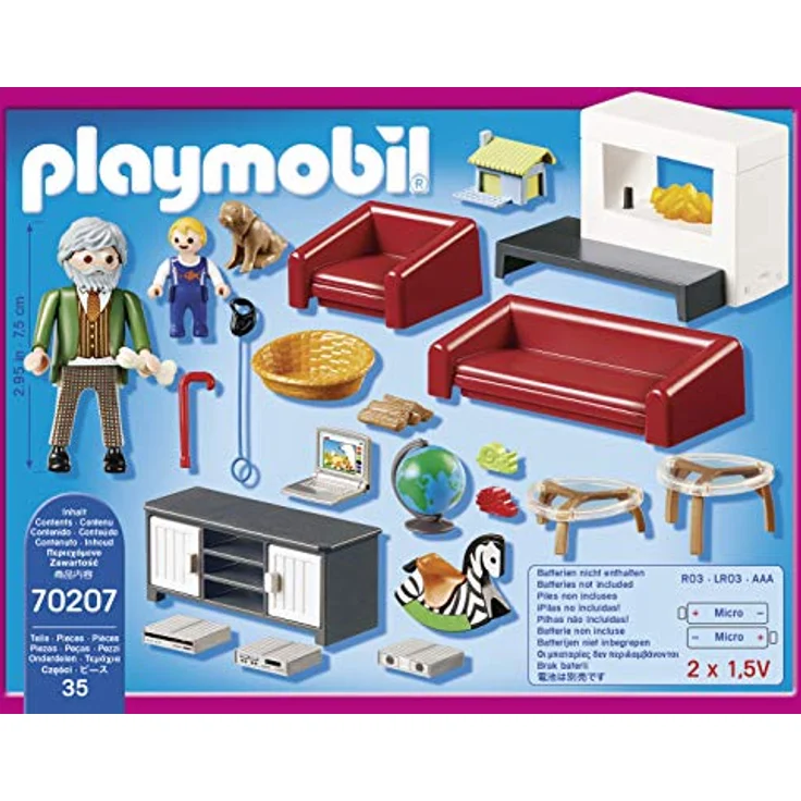 Playmobil Dollhouse 70207 'Gemütliches Wohnzimmer', 36 Teile, ab 4 Jahren – Bild 3