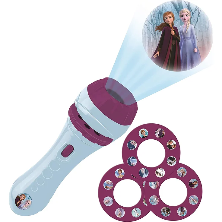 Lexibook Disney, Frozen Taschenlampe und Projektor mit 3 Scheiben, 24 Bilder, erstellen Sie Ihre eigenen Geschichten, LTC050FZ – Bild 1