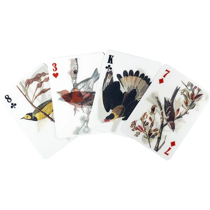 Kikkerland 3D-Spielkarten Vögel 62 x 88 mm Papier 54-teilig