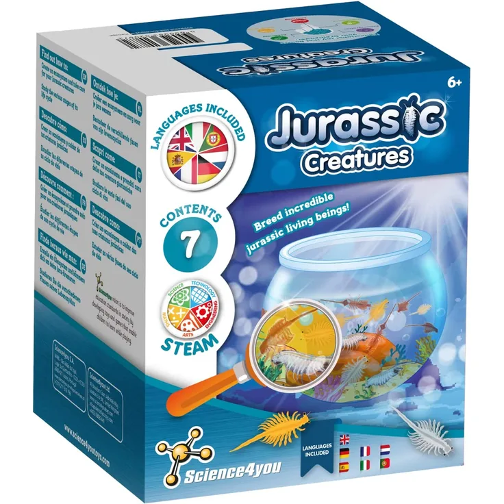 Science4you Urzeitkrebse Züchten Set für Kinder 6+ - Erstellen Sie Ihr Aquatisches Okosystem mit Wasserdrachen im Aquarium Spielzeug - Experimentierkasten mit Artemias, Forscherset fur Kinder ab 6