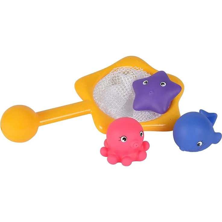 Simba 104015478 - Baby Play and Learn - Badetiere mit Netz, sortiert (1 Set)