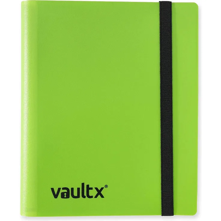 Vault X ® Sammelkarten-Album - 4 Fächer Sammelkarten Trading Cards Mappe - 160 Fächer mit Seitenöffnung für Spielkarten zum sammeln und tauschen (Grün)
