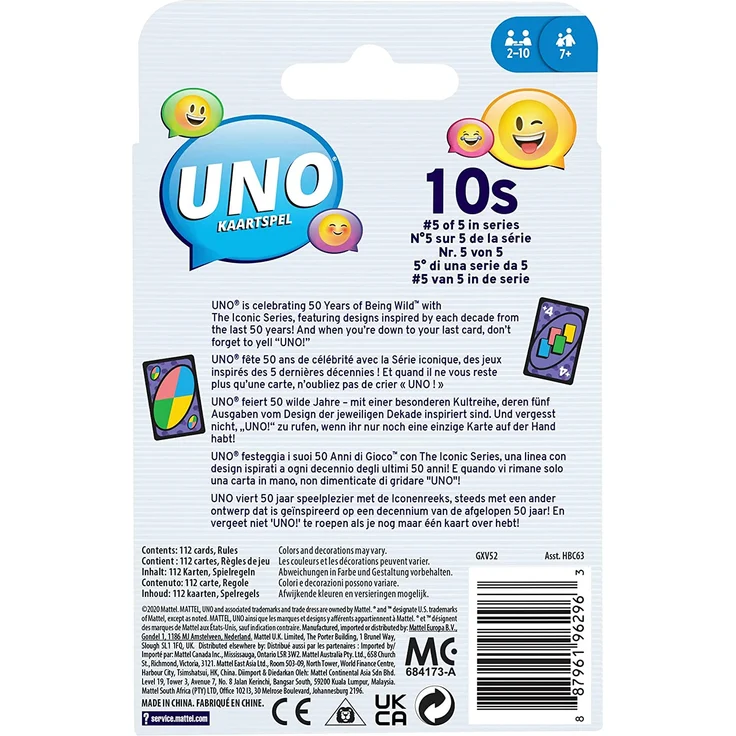 Mattel - Mattel Games UNO Iconic 10s Premium Jubiläumsedition – Bild 8