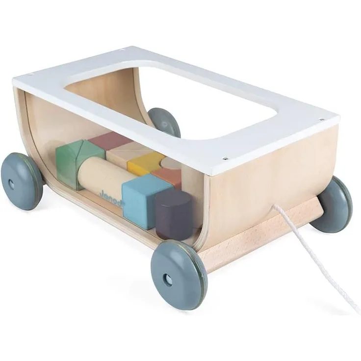 Sweet Cocoon - Nachziehwagen mit Bausteinen