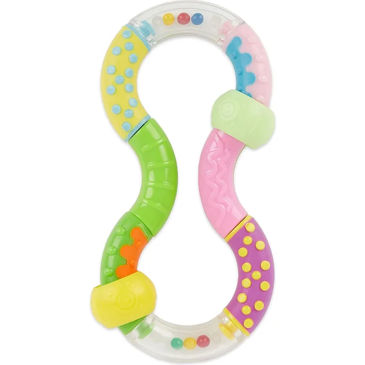 Bieco Baby Rassel Greifling mit beweglichen Elementen | Ringrassel | Beissring | Babyspielzeug Junge und Mädchen | Greifring | Babyrassel | Motorikspielzeug | Sensorik Spielzeug für Babys