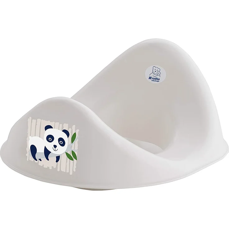 Rotho Babydesign Bio-WC Sitz Panda, 100% Biologisch Abbaubar, 32,6 x 26,3 x 15,8 cm, Organic white – Bild 1