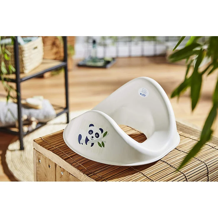 Rotho Babydesign Bio-WC Sitz Panda, 100% Biologisch Abbaubar, 32,6 x 26,3 x 15,8 cm, Organic white – Bild 3