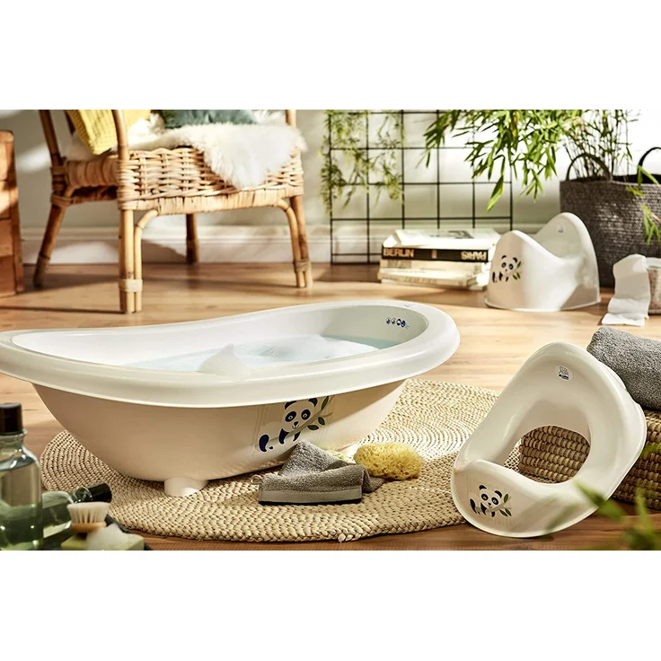 Rotho Babydesign Bio-WC Sitz Panda, 100% Biologisch Abbaubar, 32,6 x 26,3 x 15,8 cm, Organic white – Bild 6