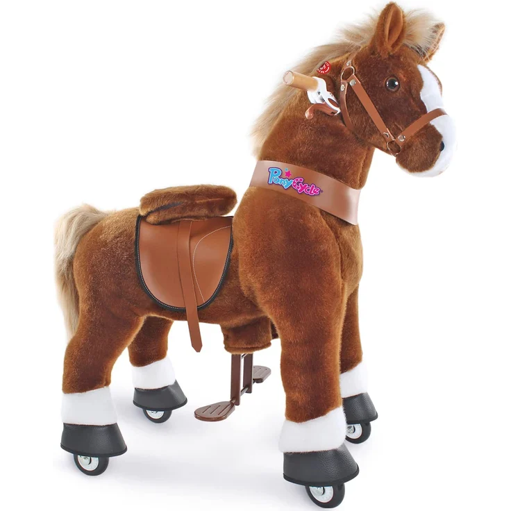 PonyCycle® Brown mit Bremse und Sound - groß – Bild 1