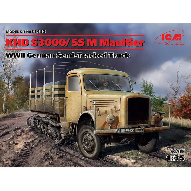 ICM 35453 KHD S3000/SS M Maultier WWII German Semi-Tracked Truck