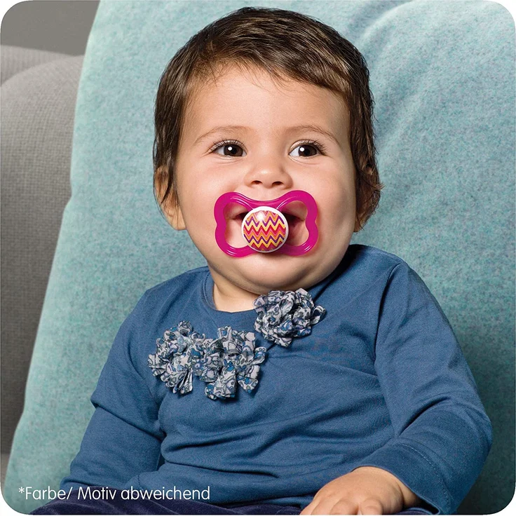 MAM Air Silikon Schnuller im 2er-Set, extra leichtes und luftiges Schilddesign, zahnfreundlicher Baby Schnuller aus speziellem MAM SkinSoft Silikon mit Schnullerbox, 16+ Monate, Katze/Herzen – Bild 5
