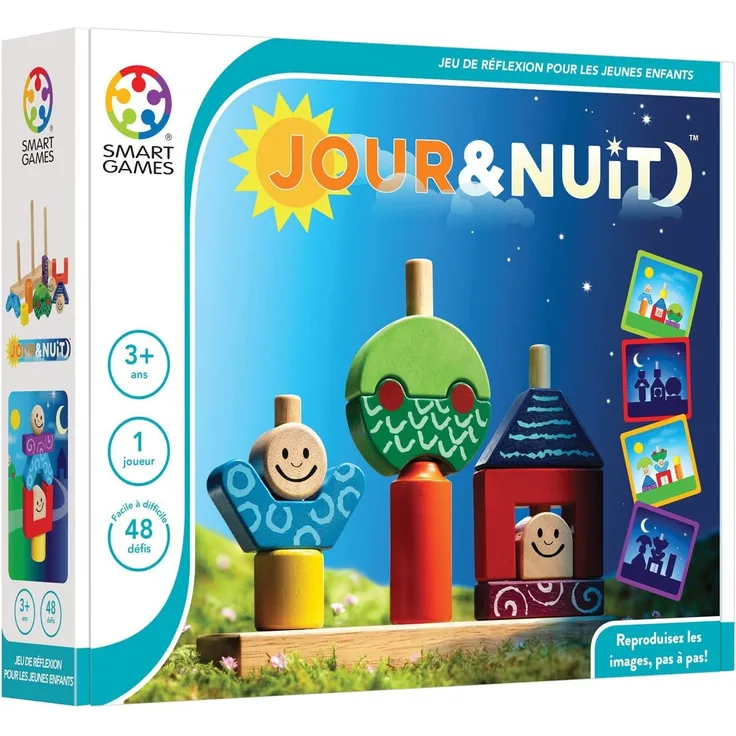 Smartgames – SG 033 fr – Tag und Nacht – Spiel der Reflexion der Logik und Beobachtung