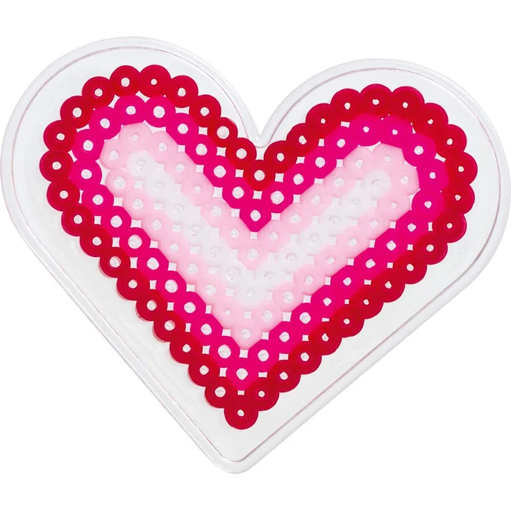 folia 73203 - Bügelperlen Starter Set Fun, mit einer herzförmigen Stiftplatte, 220 Perlen, eine Pinzette, Bügelpapier und eine Anleitung – Bild 3