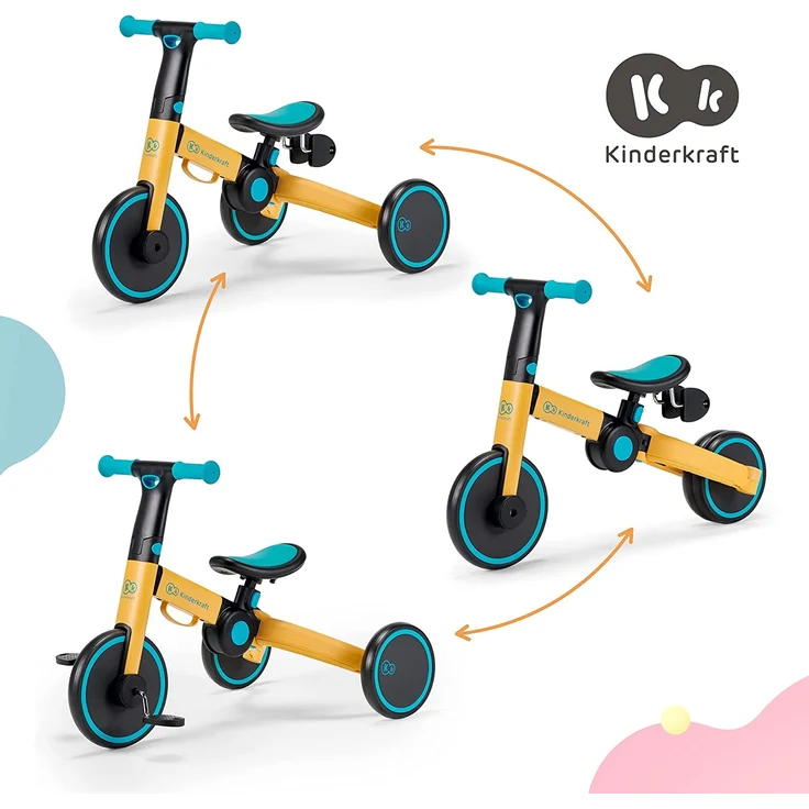 KinderKraft KINDERKRAFT 3-WHEEL BIKE 4TRIKE PRIMROSE YELLOW – Bild 2
