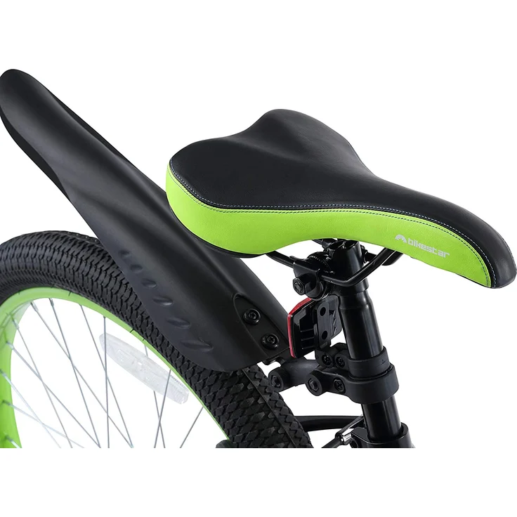 BIKESTAR Kinder Fahrrad ab 9 Jahre | 24 Zoll Urban Jungle Kinderrad | Schwarz Grün - Preisvergleich – Bild 5