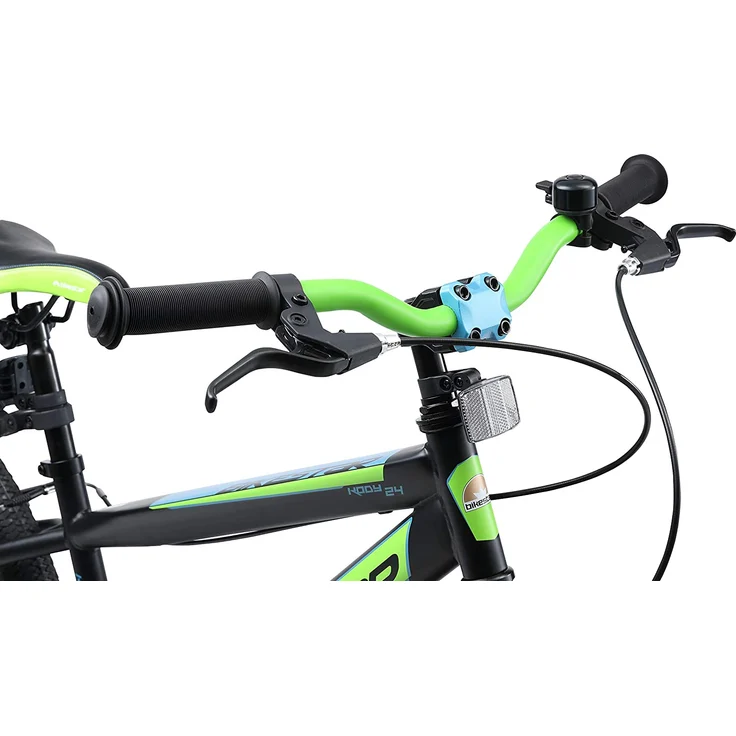 BIKESTAR Kinder Fahrrad ab 9 Jahre | 24 Zoll Urban Jungle Kinderrad | Schwarz Grün - Preisvergleich – Bild 6