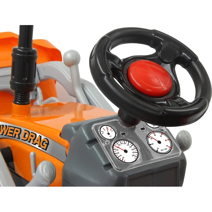 Trettraktor mit Frontlader Power Drag orange – Bild 4