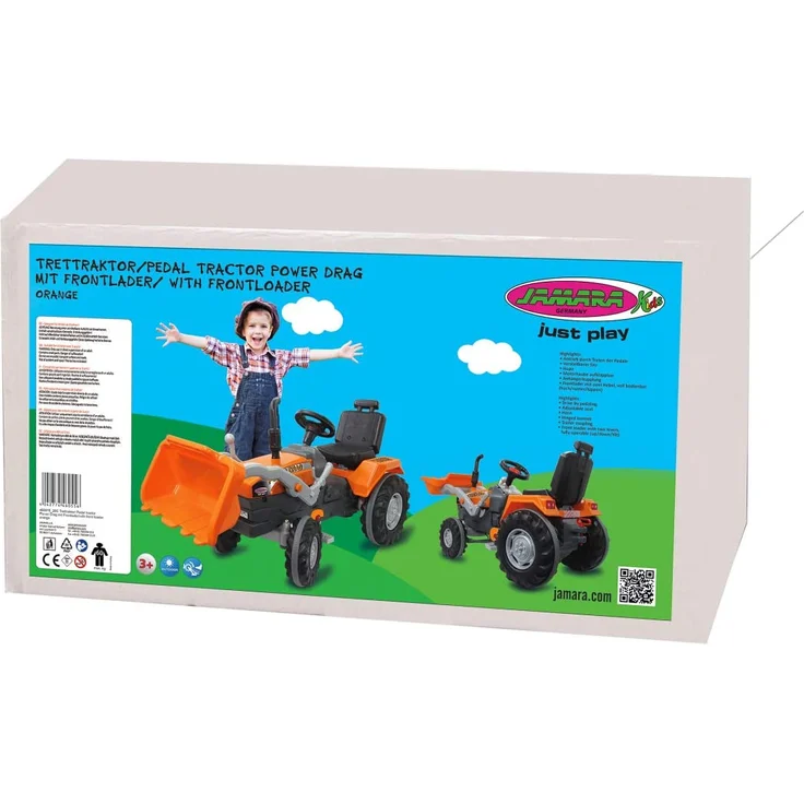 Trettraktor mit Frontlader Power Drag orange – Bild 7