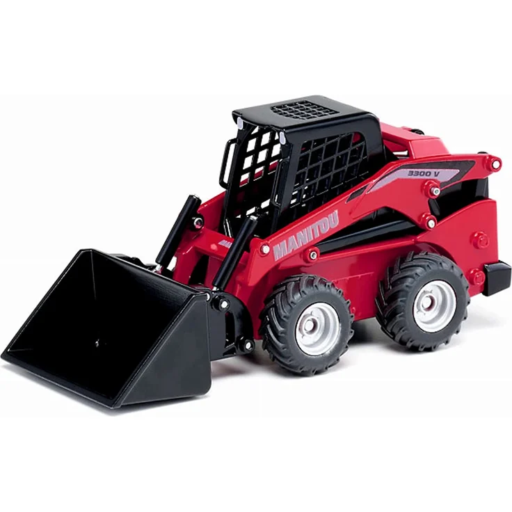 SIKU 3049, Manitou 3300V Kompaktlader, 1:32, Metall/Kunststoff, Rot, Viele Funktionen, Kombinierbar mit SIKU Modellen im gleichen Maßstab – Bild 1