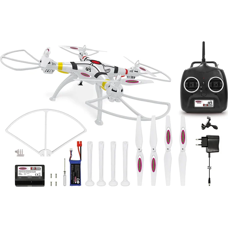 Jamara 422025 Payload GPS Altitude HD WiFi FPV-Position Hold, Coming Home, Kompass, LED Richtungsanzeige,Unterspannungswarnung, bis zu 40 km/h, Rotorblattschnellwechselsystem, Zuladung 350 g – Bild 1