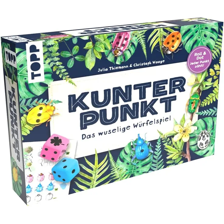 Kunterpunkt - Das wuselige Würfelspiel. Roll & Write-Spiel für Kenner und Käfer-Fans