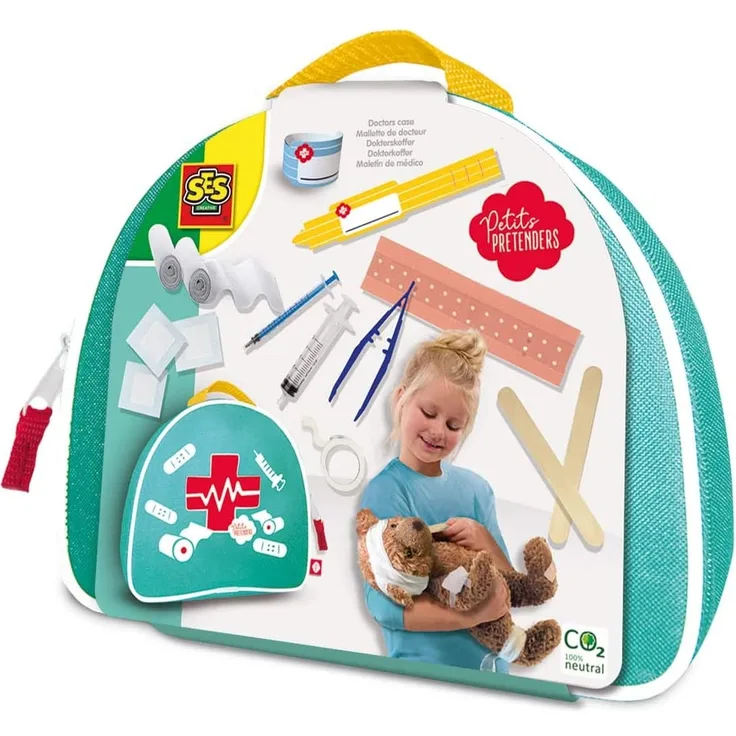 SES Creative arztkoffer mit Inhalt junior grün 15 Stück