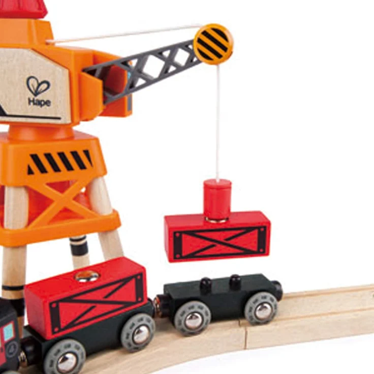 Hape E3717 Kleinkindspielzeug Dampf-Frachtzug – Bild 4