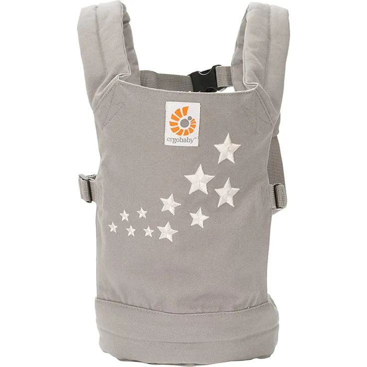 Ergobaby Puppentrage Kinder-Spielzeug, Galaxy Grau Tragetasche für Baby Puppe, 100% Baumwolle