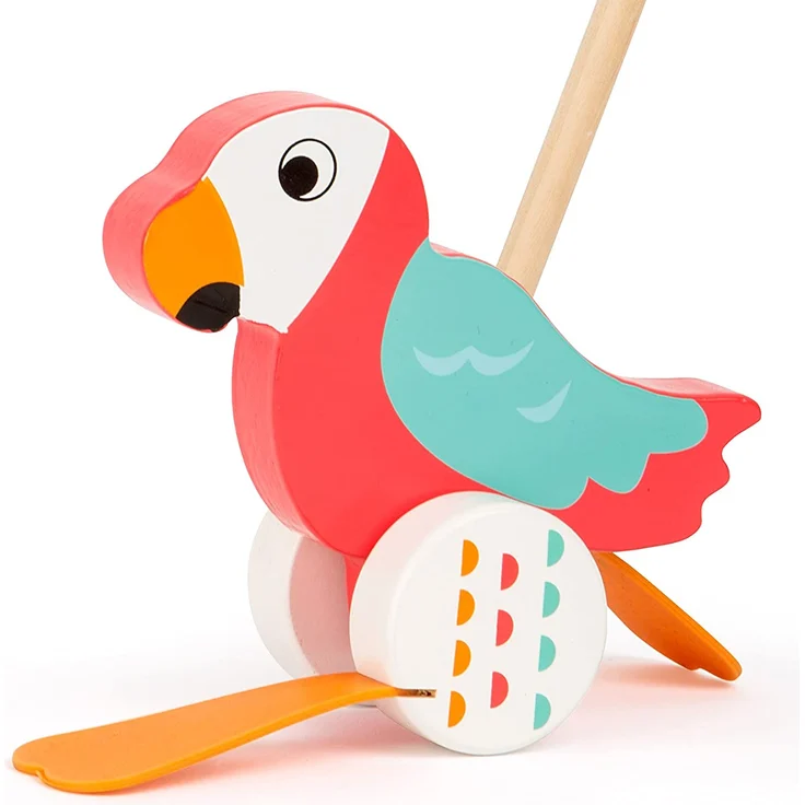 Legler 10475 Schiebetier "Papagei Lori" Watscheltier Holz - Preisvergleich – Bild 2